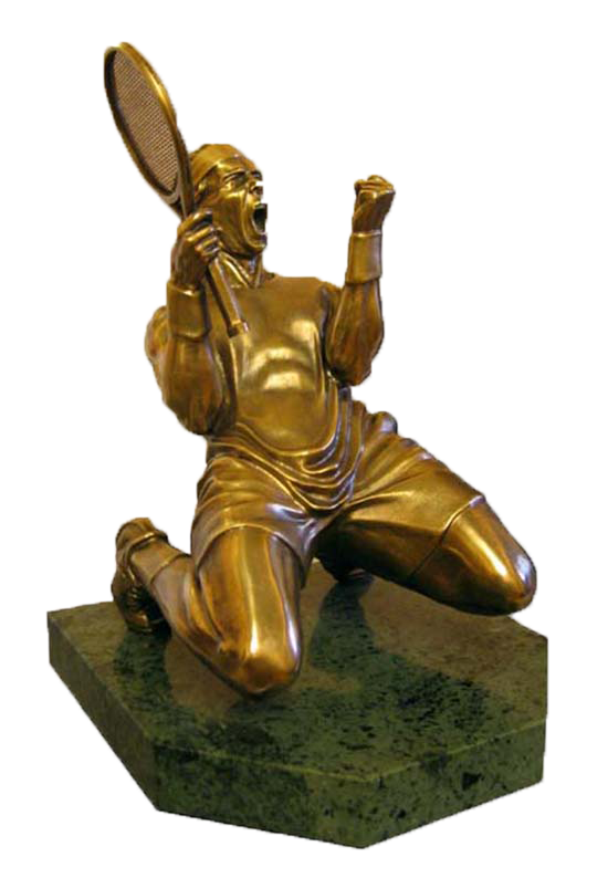 Bronze sculpture of Rafael Nadal